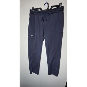 Grey's Anatomy Scrub Pants Womens Med Gray Drawstring Waist 30x30 Zipper Pockets